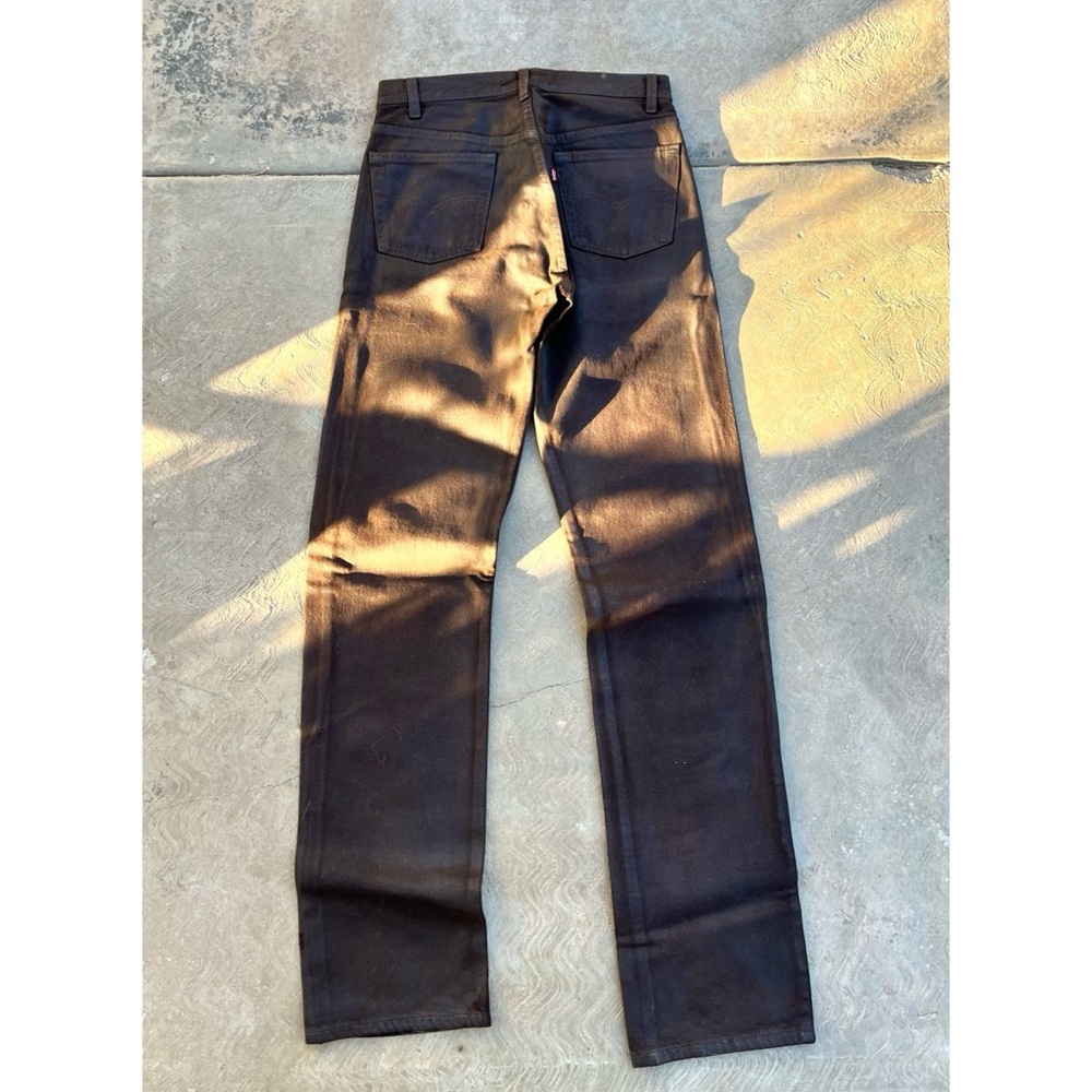 LEVI’S | 501 Dark Chocolate Brown Wax Button Fly Straight Denim Jeans 26